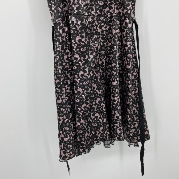 Ruby Rox Y2K Goth Punk black pink lace satin dress - Picture 4 of 14